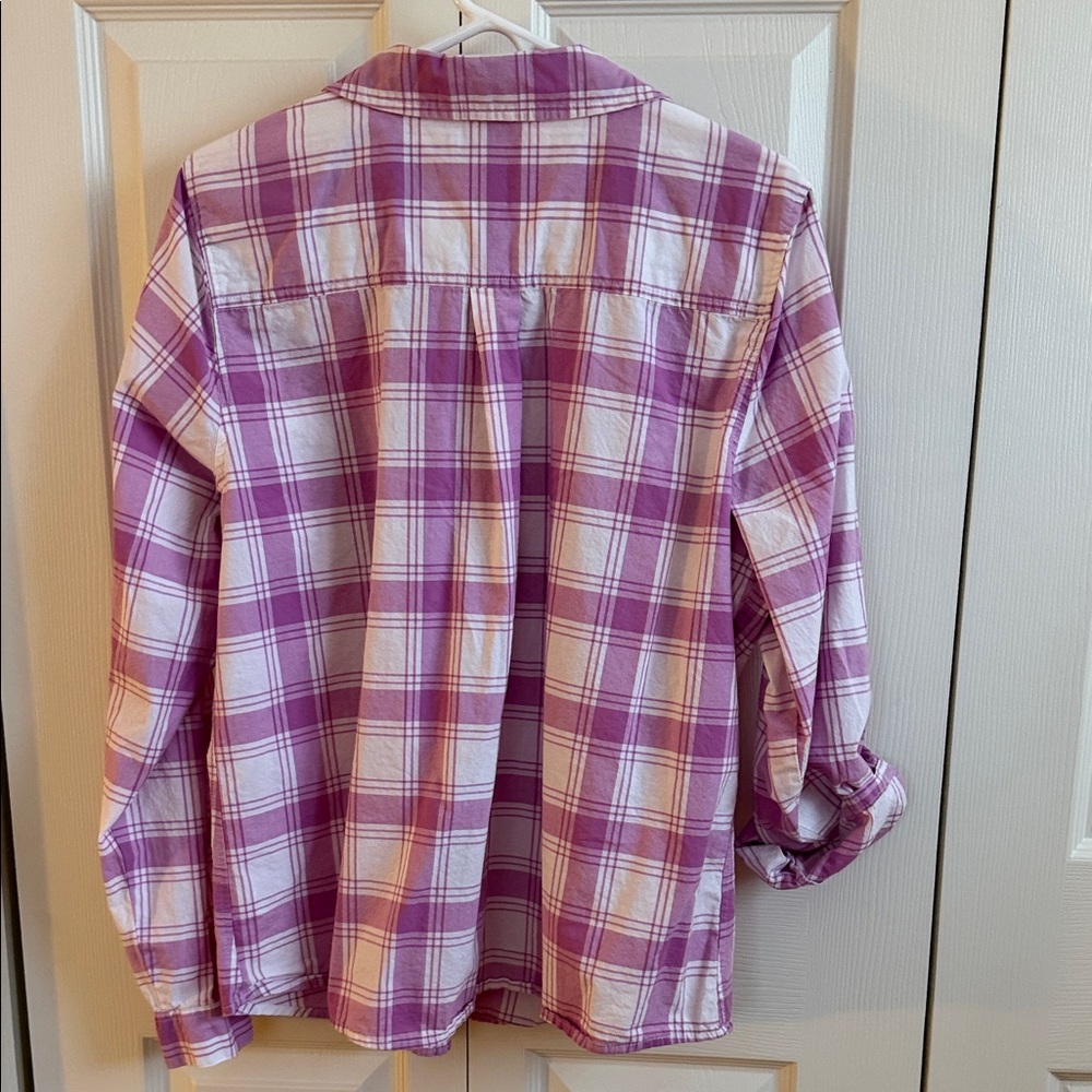 Pink Plaid Button-Up Shirt - Picture 5 of 5